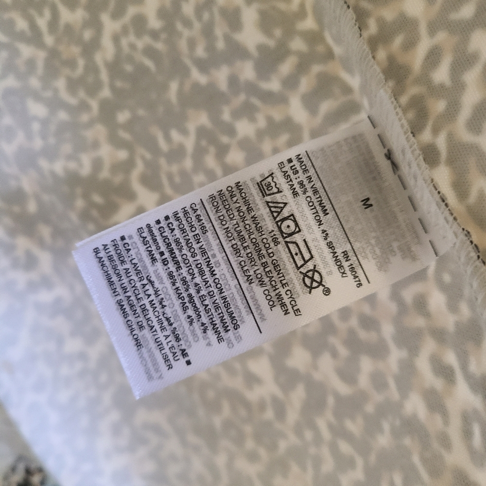 Old Navy leopard print 3/4 sleeve stretch cotton dress women's‎ M NWT office - Picture 5 of 15